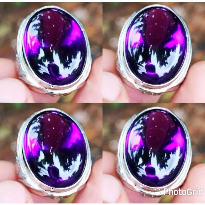 Batu akik asli kecubung bungur Tanjung bintang crystal