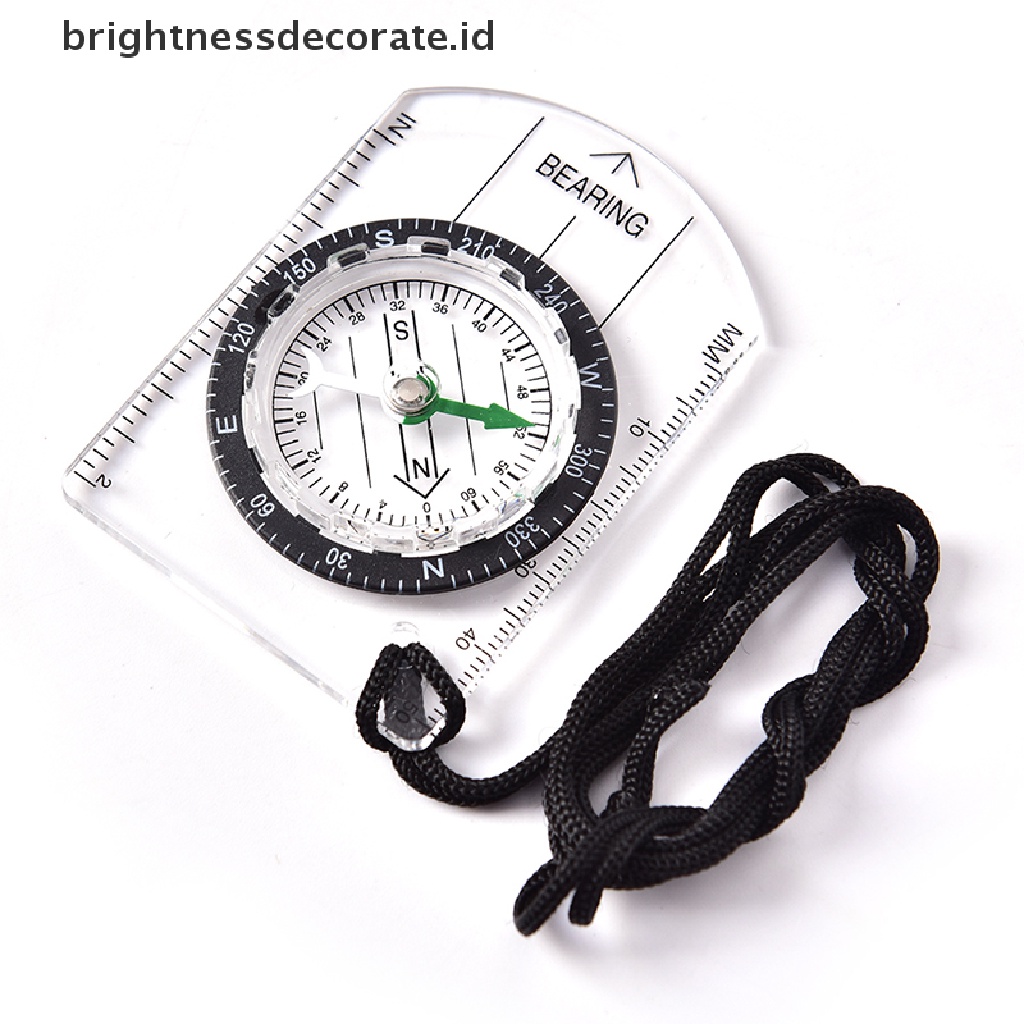 [birth] 1pc Outdoor Hiking Camping Compass Map Scale Ruler Multifunctional Equipment [ID]