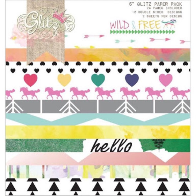 

Kertas scrapbook paperpack 6x6 inch paperpad DIY journal planner WILD AND FREE