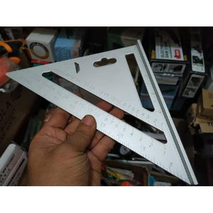 

HEBOH speed square 7" black penggaris siku tukang segitiga multi fungsi