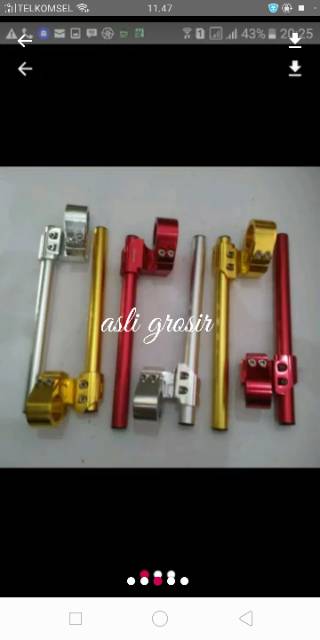 STANG JEPIT MAD BIKERS FULL CNC COCOK UNTUK MOTOR NINJA R-NINJA RR-VIXION-CBR150 DLL