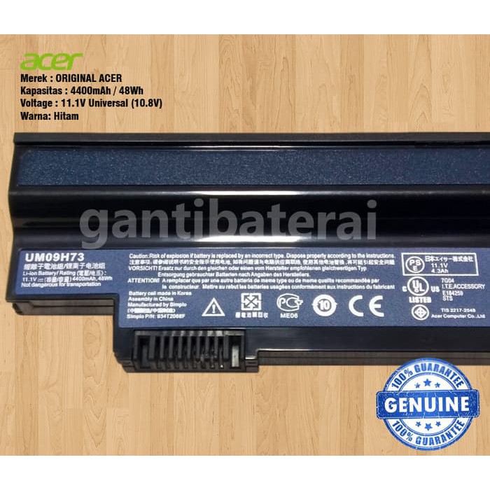 Baterai ORI Acer 532H AO532G NAV50 UM09H31 UM09H36 UM09H41 UM09H73