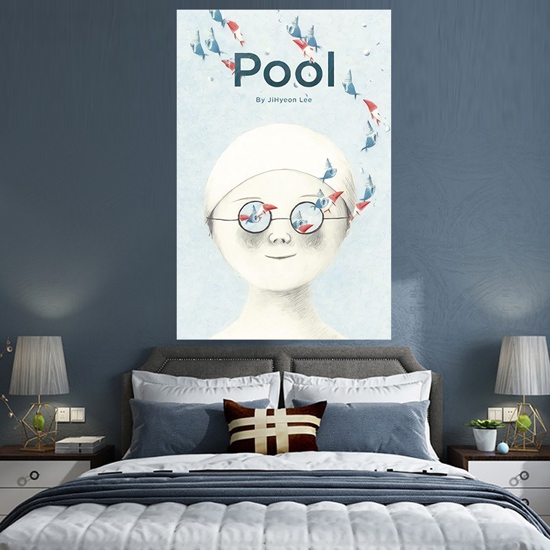 Disesuaikan Pool Hiasan Dinding Kreatif Kamar Tidur Asrama Gadis Jantung Kain Dinding Kain Latar Shopee Indonesia