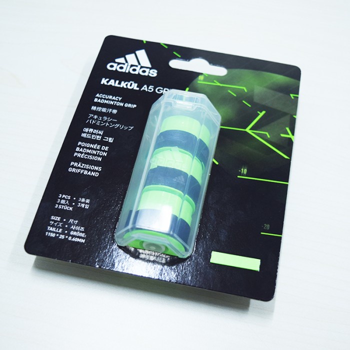 Grip Raket Badminton / Tenis Adidas Kalkul Solar Green Isi 3 Bh #98