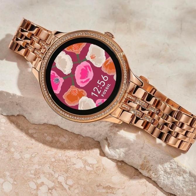 Ready Jam Smart watch Fossil FTW6073 (Gen 5) Rosegold Blink. Star Seller Termurah