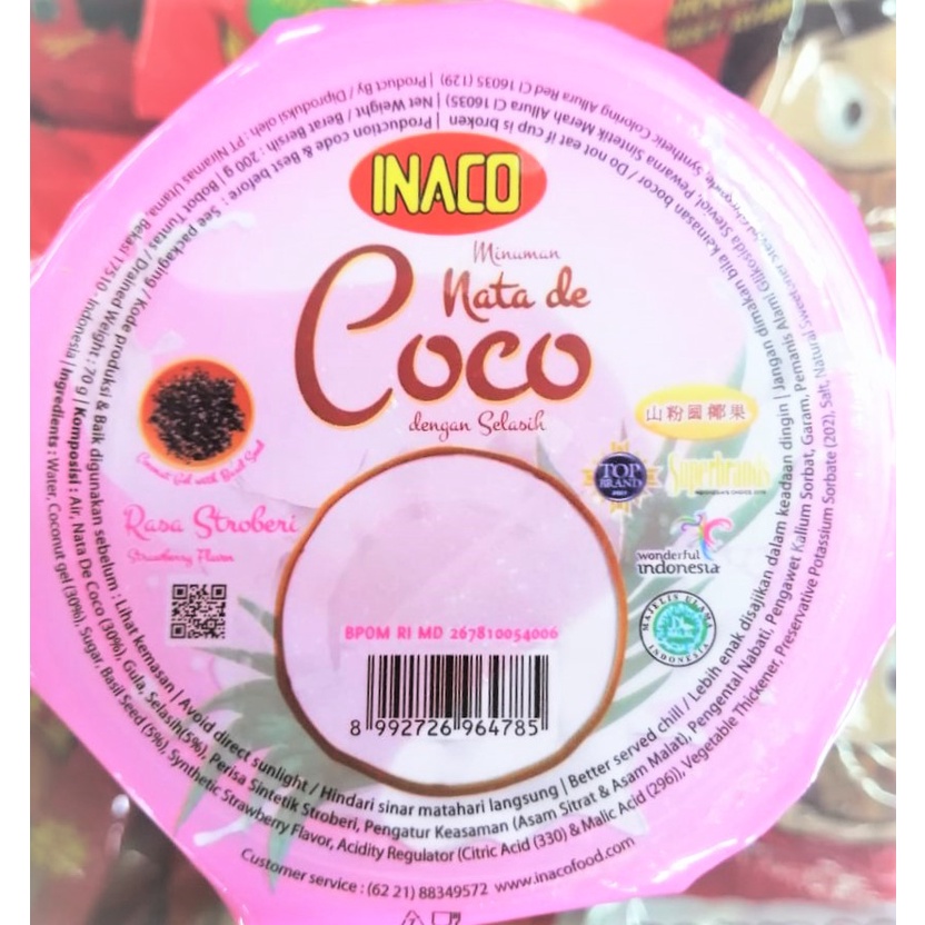 

Inaco Nata De Coco Strawberry 200gr