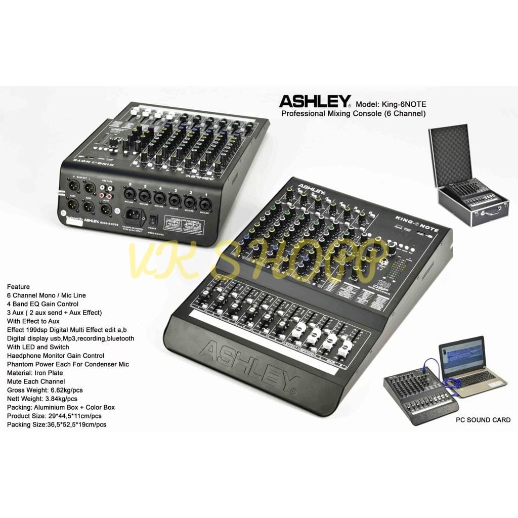 MIXER AUDIO ASHLEY KING 6 NOTE / KING 6NOTE / KING6NOTE ORIGINAL