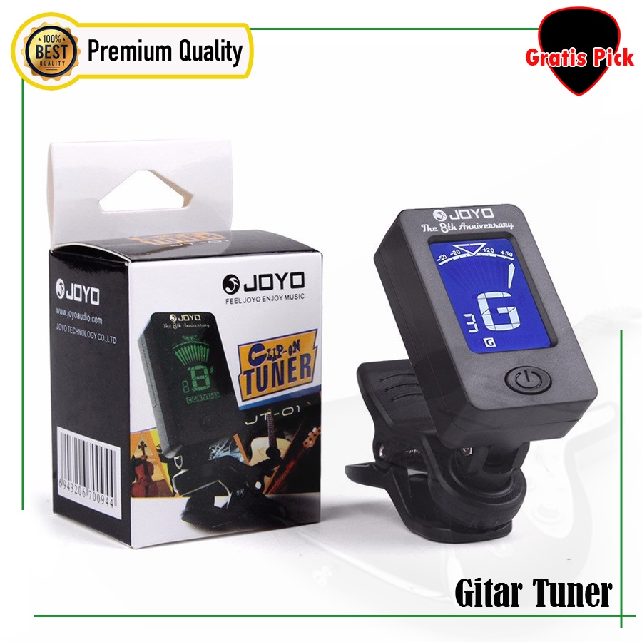 Tuner Gitar Digital/Setelan Senar Gitar/Mini Clip On/Tune Guitar JOYO