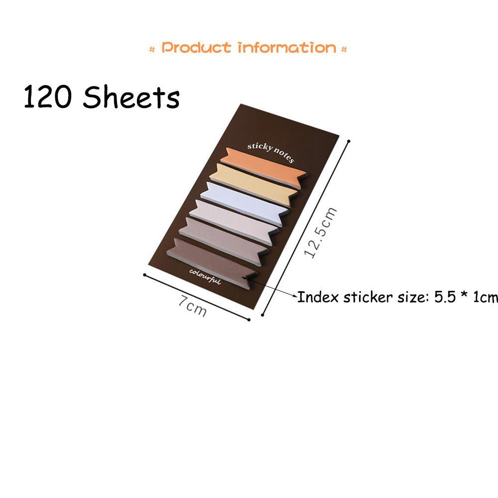 TOP 120lembar Index Memo Pad Perlengkapan Sekolah Warna Morandi ​Kawaii Diposting Lengket ​Nota