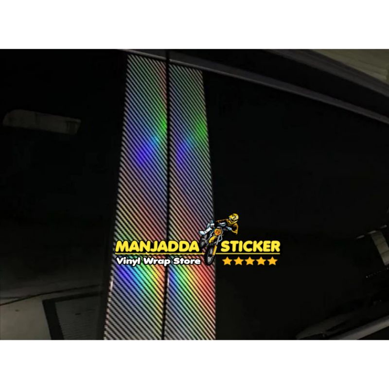 Sticker Skotlet Carbon Kevlar Holographic Premium Lebar 50cm