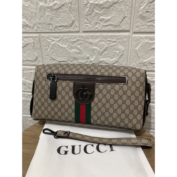 Hand Bag Gucci Premium Quality / Tas Cowok / Pouch Cowok / Fashion Bag