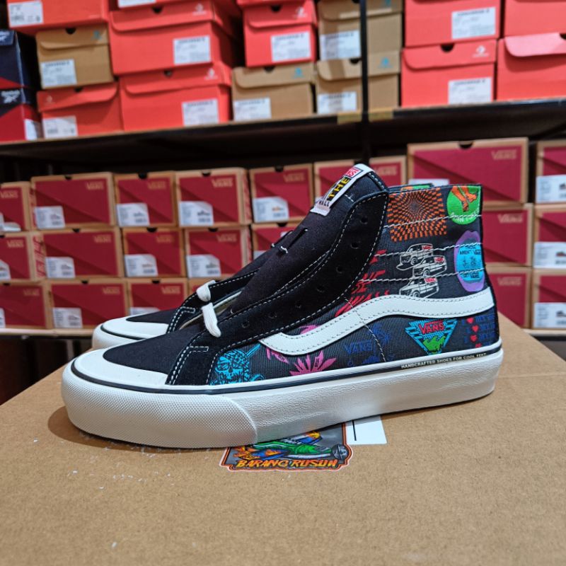 VANS SK8 HI 138 DECON SF V66 MULTI BLACK ORIGINAL RESMI NAVYA