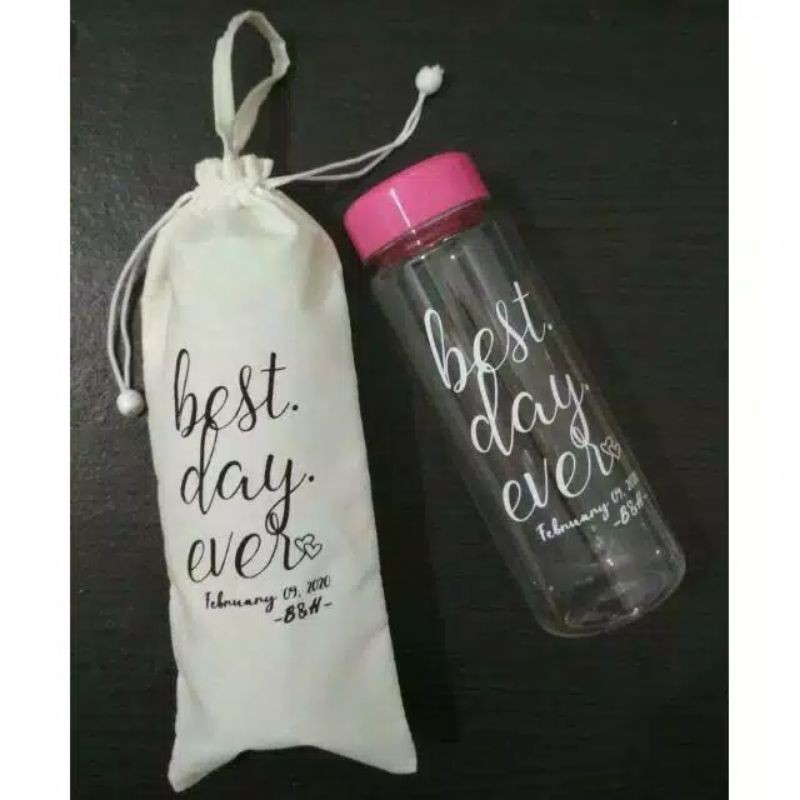 souvenir my bottle sablon custom kemas sarung blacu botol minum plastik sablon custom