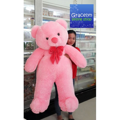 Boneka teddy bear super jumbo pink