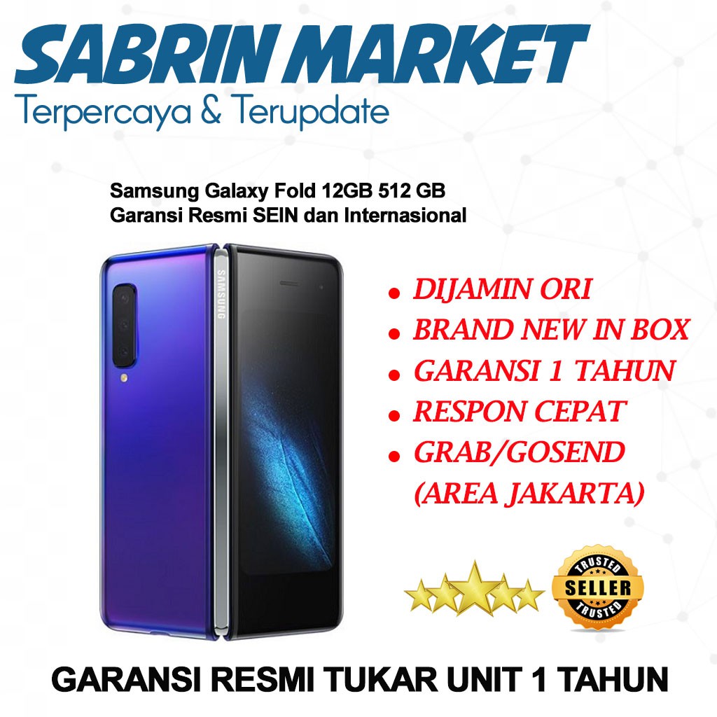 Samsung Galaxy Fold 12GB 512 GB Garansi Resmi SEIN dan Internasional