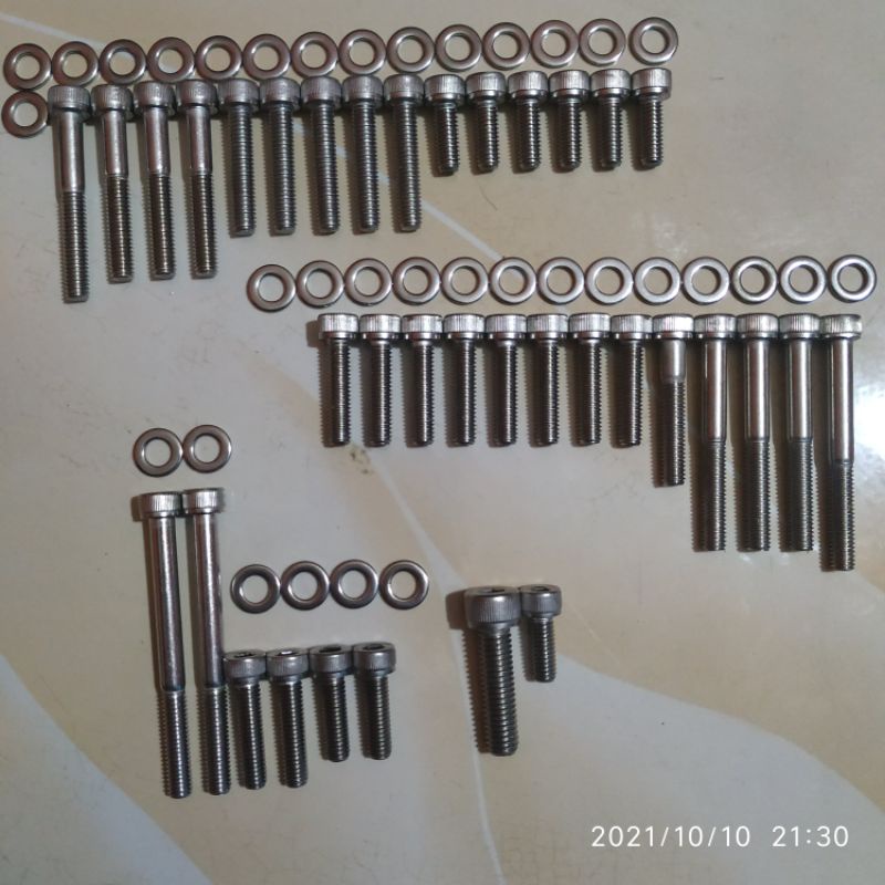 Baut Set Mesin Yamaha Scorpio Stainless