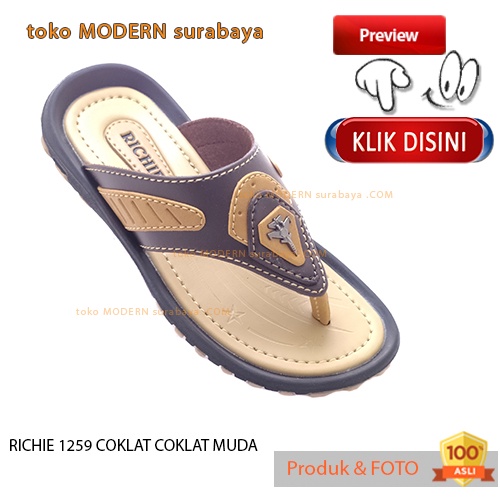 RICHIE 1259 COKLAT COKLAT MUDA sandal anak casual sandal jepit