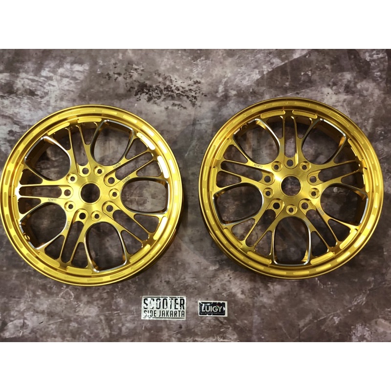 Velg Luigy GT5 Gold Front & Rear Vespa Primavera Sprint Lx S GTS