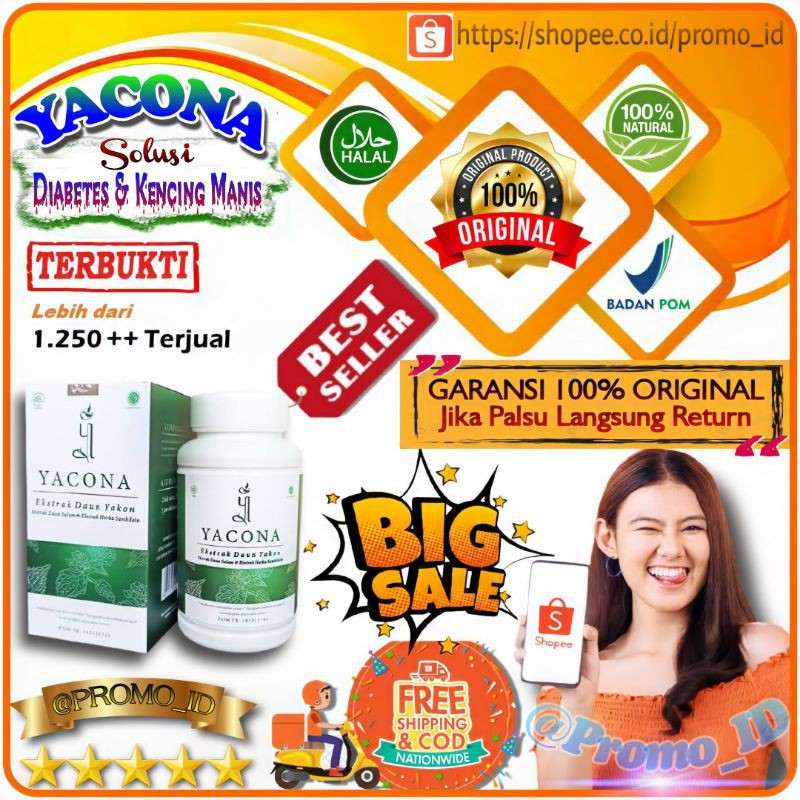 Promo_id YACONA Obat Diabetes Paling Efektif Turunkan Kadar Gula 100% Asli Original