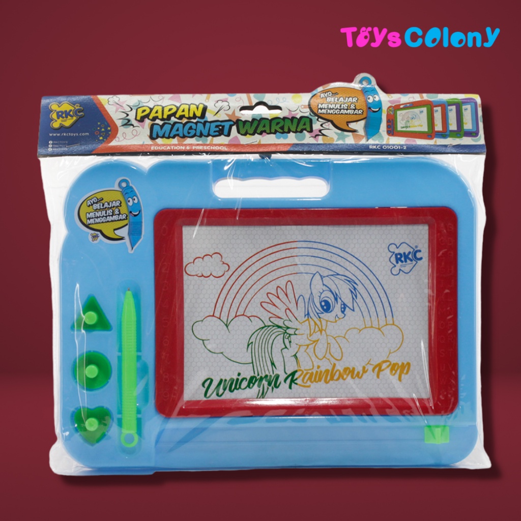 Mainan Anak/Papan Tulis Magnet/Papan Tulis Kotak Warna/RKC01001-2