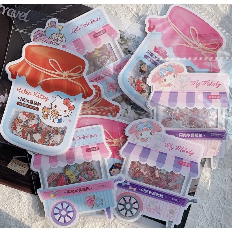 Sticker Pack Aesthetic Original Sanrio JAR TOPLES Hello Kitty Little Twin