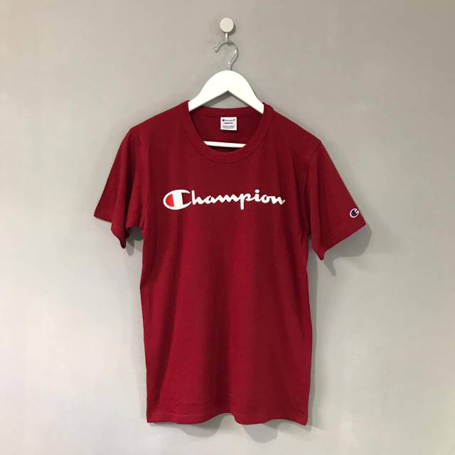 champion tee maroon