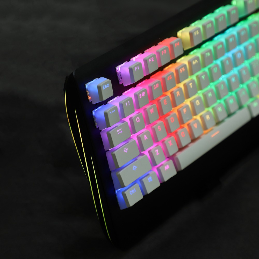 117 keys PBT Pudding Keycaps Transparent Backlit Keycap For Mechanical Keyboard fit 61/64/68/71//84/87/96/100/104keys