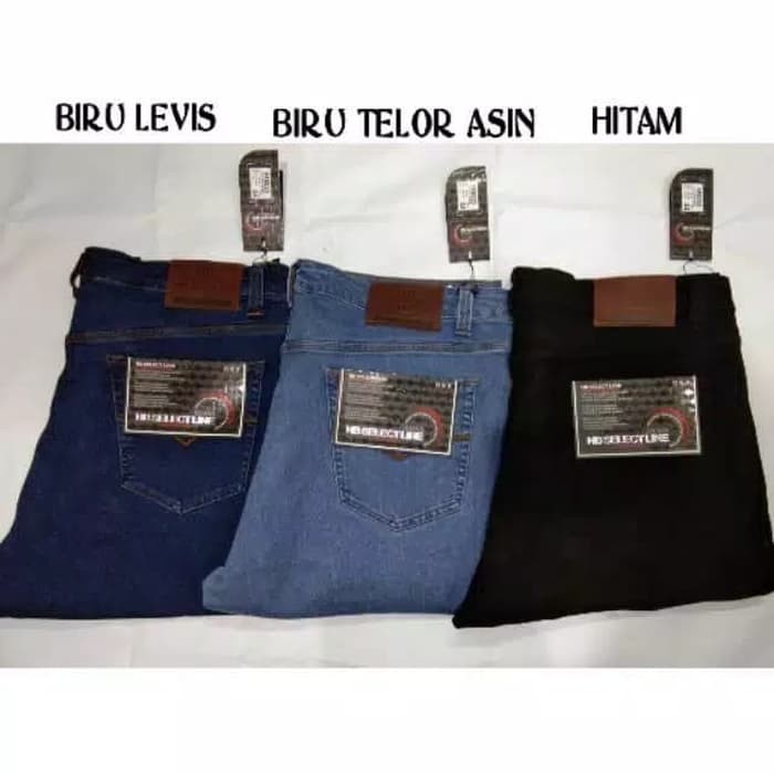 Celana Jins Pria Bisnis Kasual Pria Mode Celana Lurus Perega Rk76 AS331  Jeans Hb Boss Jumbo Size