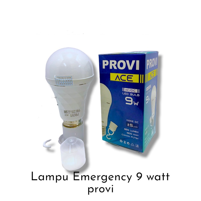 PROVI ACE LAMPU LED EMERGENCY 9 12 WATT LAMPU MAGIC LAMPU DARURAT AC/DC