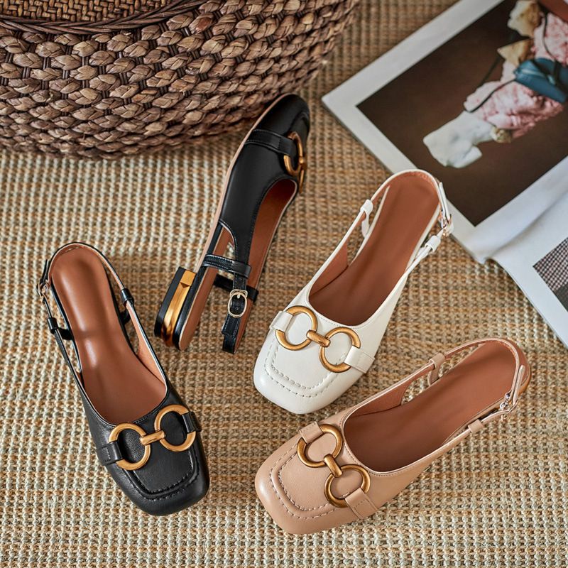 NF2815 - Flat Shoes Sling Back Ballerina Fashion | Sandal Flat Shoes Wanita | Sandal Kekinian