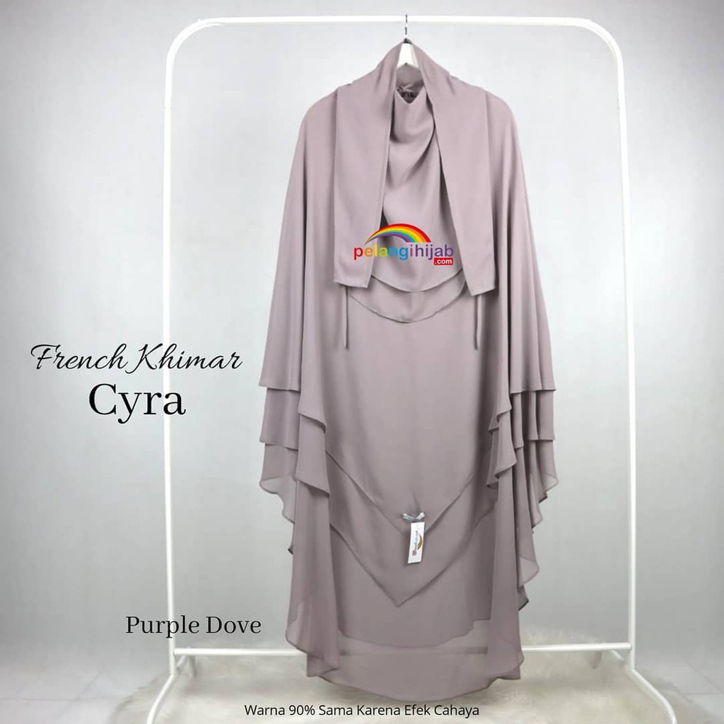 FRENCH KHIMAR CYRA FREE CADAR TALI 2 LAYER | Khimar niqab jilbab langsung jilbab murah khimar cantik