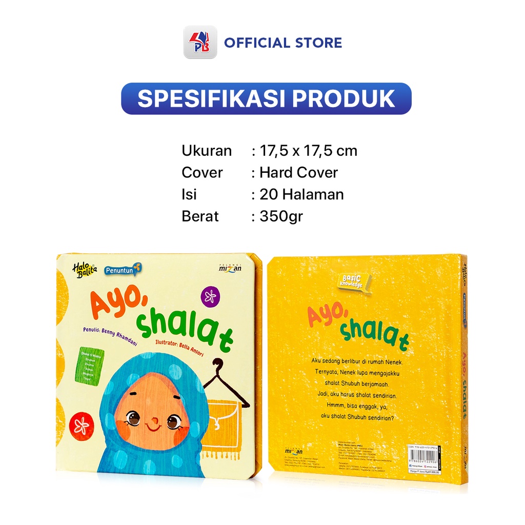 Buku Anak Islami / Buku Anak 1 2 Dan 3 Tahun : Ayo Sholat Seri Penuntun Halo Balita Mizan-3