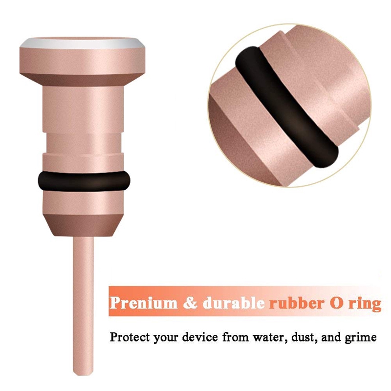 Portable Alloy Phone Anti Dust Charging Port Plug Set Accessories,USB Type-C Port and 3.5mm Earphone Jack Plug With Storage Box