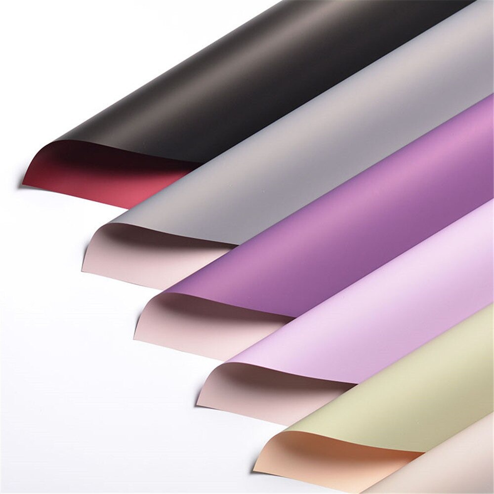 FLOWER WRAPPING PAPER WATERPROOF BI COLOR CELLOPHANE bc