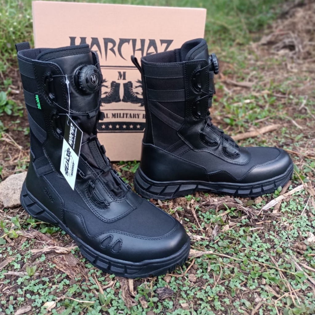 SEPATU PDL TALI PUTAR MODEL TERBARU MARCHAZ KULIT SAPI ASLI SEPATU PDL TNI POLRI SECURITY SATPAM