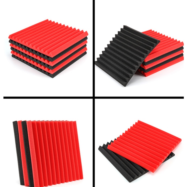 12pcs Spons Penyerap Suara Bentuk Segitiga Zigzag Ukuran 30x30 X 2.5CM