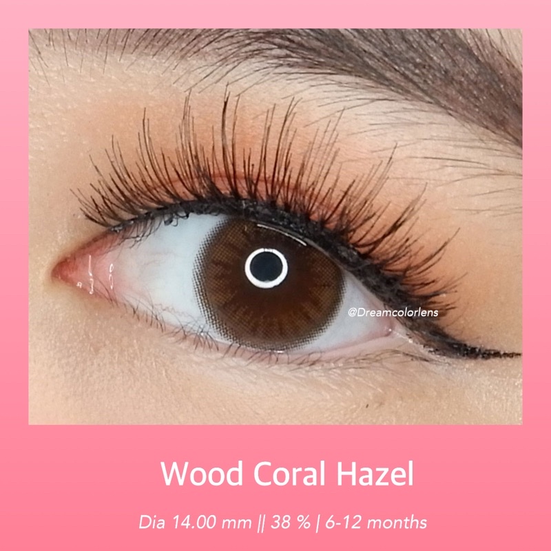 Softlens EOS Wood Coral Hazel / Brown / Coklat Normal Minus Beda Minus