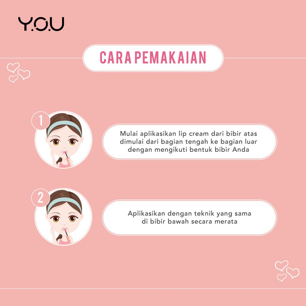 COD !! LIP CREAM YOU TAHAN LAMA MERAH PINK BAGUS MURAH The Simplicity Matte Lip Color by You Makeups