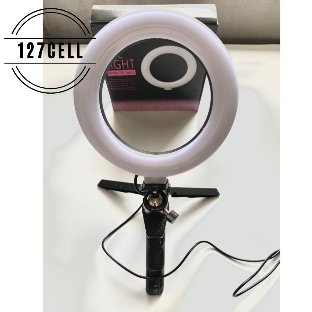 Ring Light 16cm Tripod Mini Ball Head Ringlight Livestreamer Selfie Make Up Vlog Tiktok