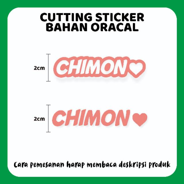 [Harga per 10 Huruf] CUTTING STICKER CUSTOM BAHAN ORACAL