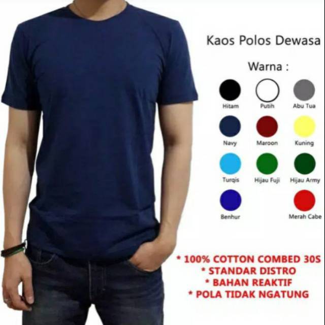 KAOS POLOS SUPER!!! kaos polos cotton combed 30s grosir kaos polos murah kaos polos ecerharga grosir