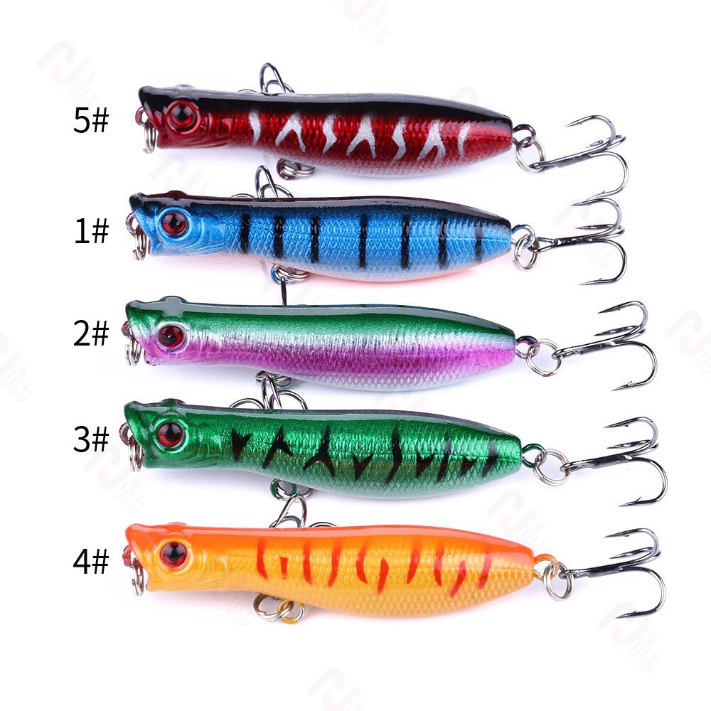 Popper Topwater Fishing Lures Set Umpan Pancing Buatan Lure Minnow Umpan Pancing Ikan Laut Sungai