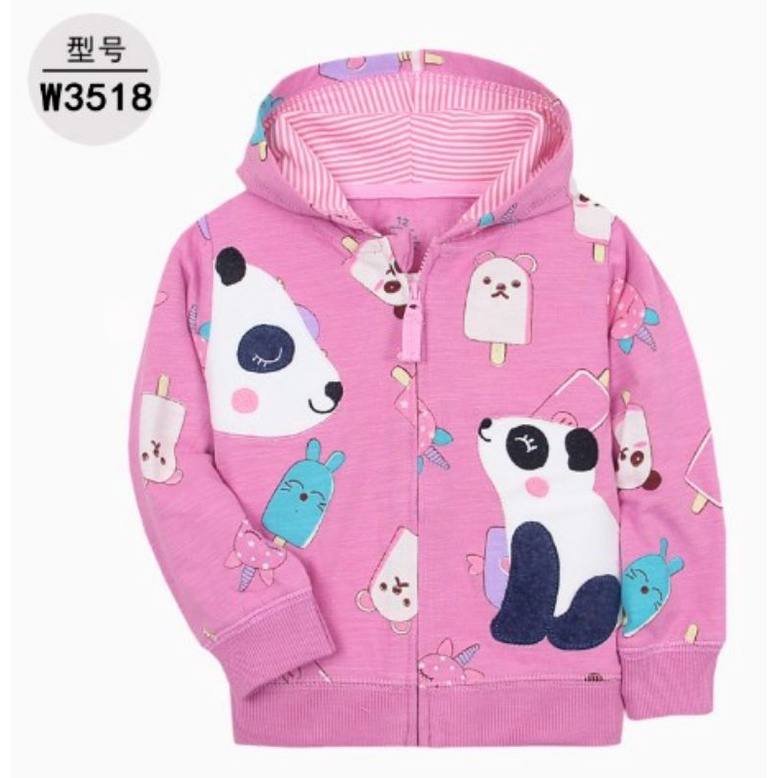 jaket bayi import 9 bulan - 3 tahun high quality anak hoodie topi bogor murah baby kado hadiah lahiran baru lahir newborn perempuan lucu-E