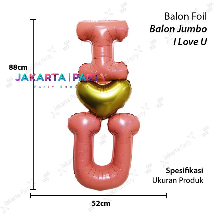 Balon Foil Bentuk I Love You / Balon Foil LOVE / Balon Foil Love