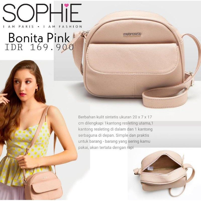 Tas Selempang BONITA PINK SOPHIE MARTIN PARIS