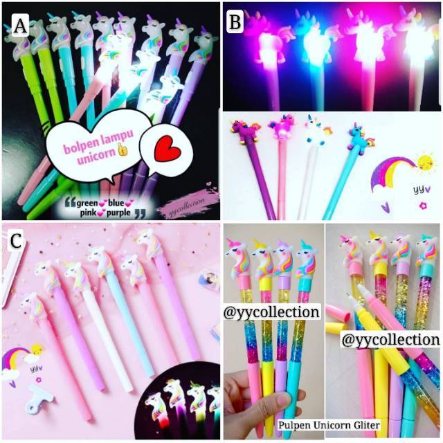 

️Bolpen lampu - Unicorn