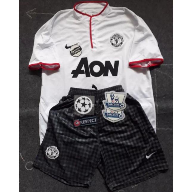 JERSEY RETRO M4NCHESTER UNITED 2012 2013 AWAY 12 13 MU 2011 11 2010 09 full setelan