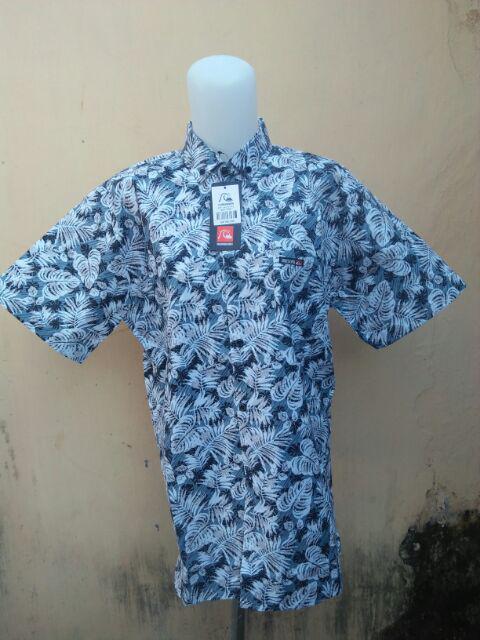 Kemeja Batik Pria Pendek Katun