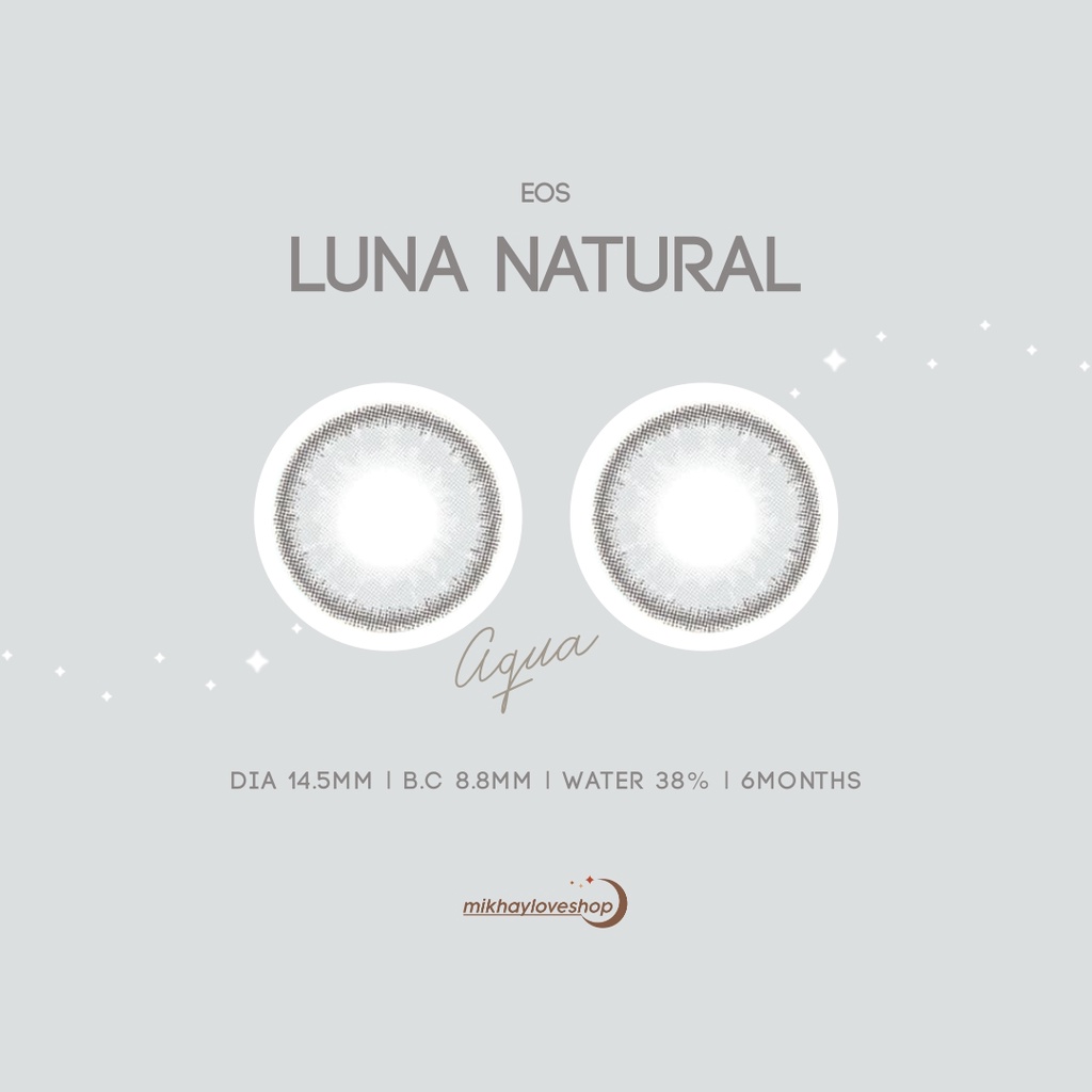 Softlens Luna Natural Aqua (Gray) | EOS [Mikhayloveshop]