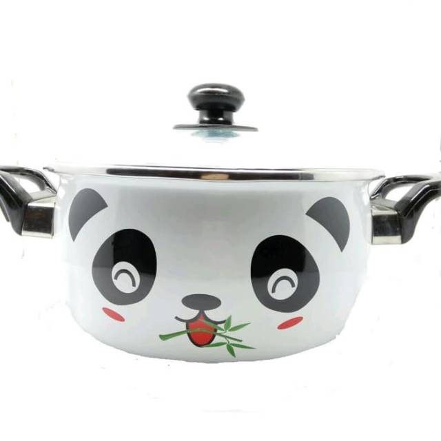 Maspion Panci Enamel Hello Panda 22Cm